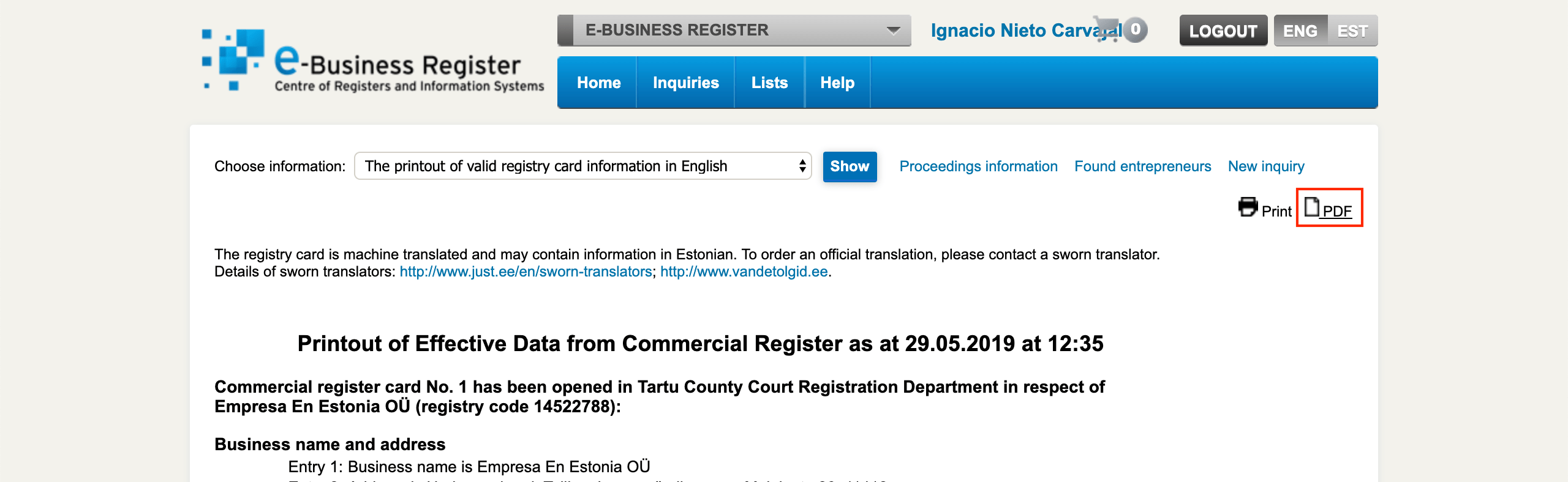Cómo Descargar La Entrada En El Registro Y Los Artículos De Asociación De Tu Empresa En Estonia